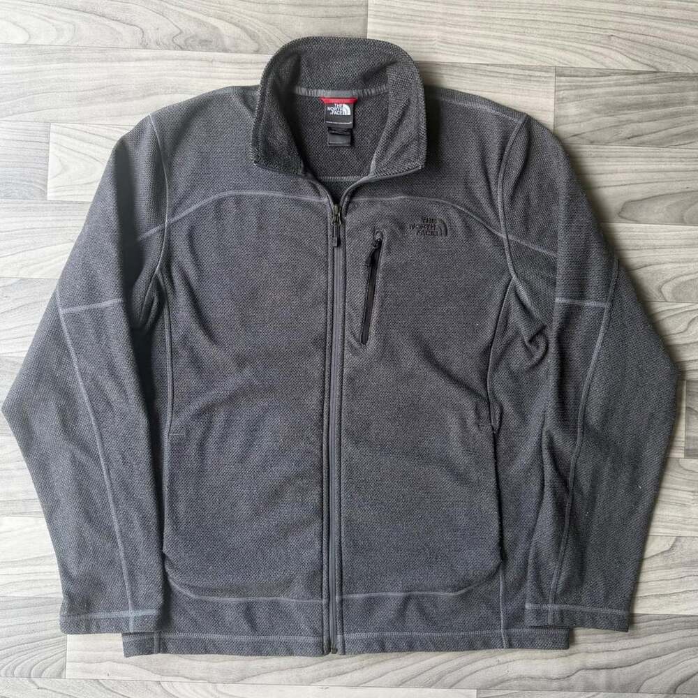 The North Face Fleece Jacket Size L Grey Full Zip Hiking